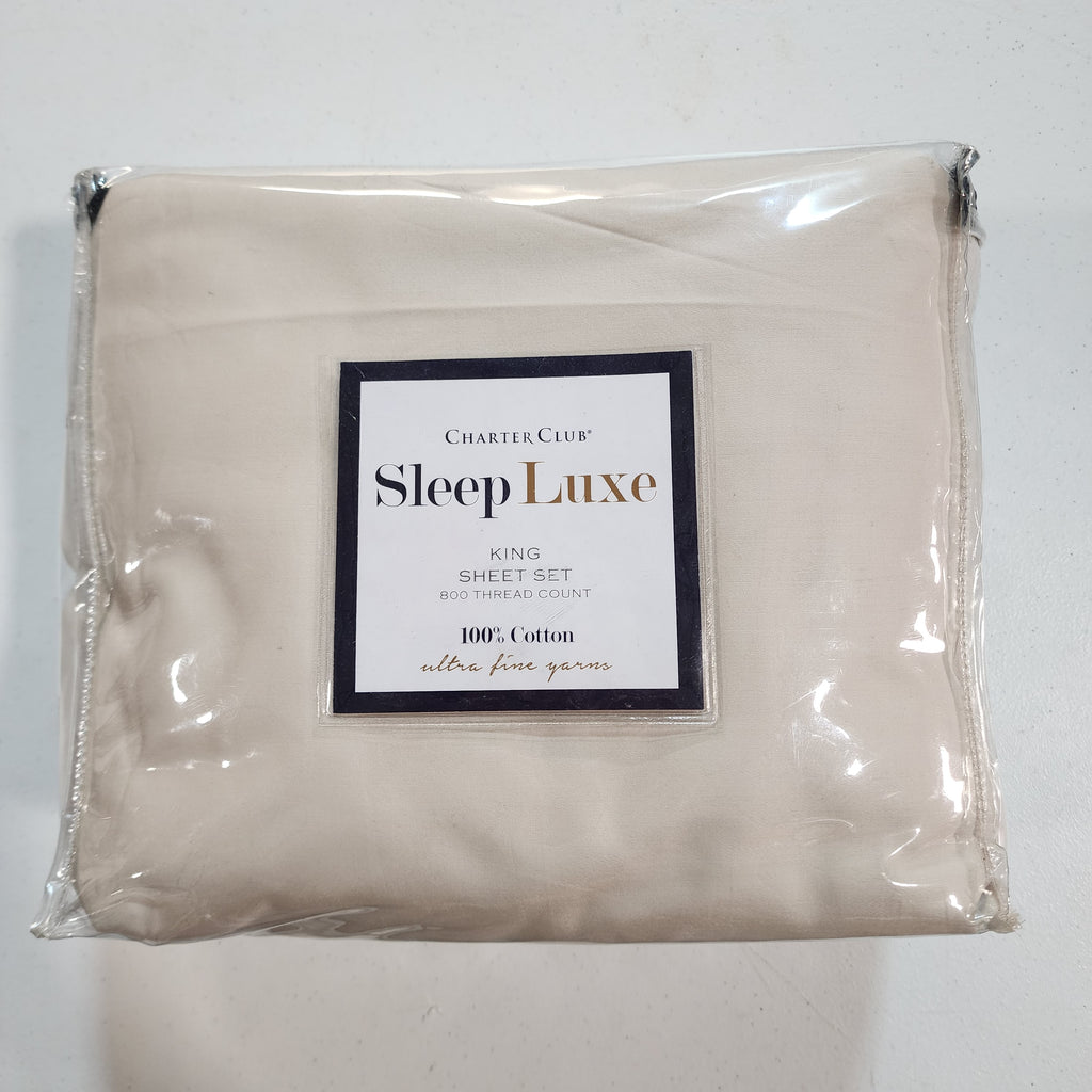 CHARTER CLUB-Sleep Luxe 800 Thread Count 4-Piece King Set