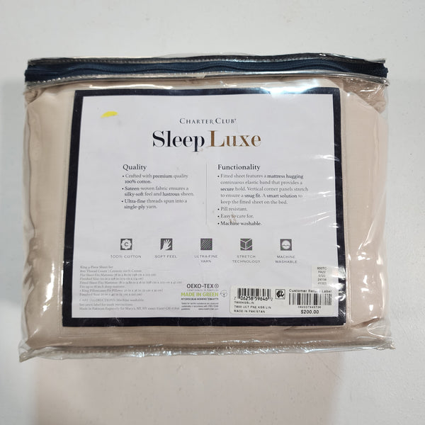 CHARTER CLUB-Sleep Luxe 800 Thread Count 4-Piece King Set