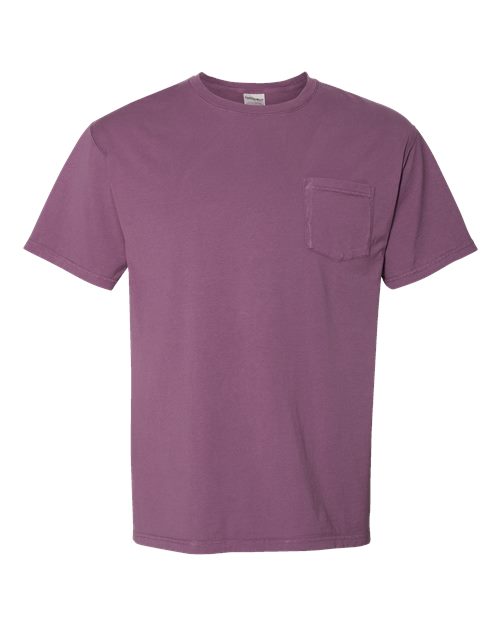 Dyed Pocket T-Shirt Unisex Garment - 6030 Brick