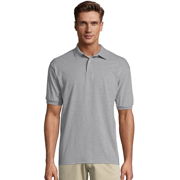 Hanes Men's Cotton-Blend Ecosmart Jersey Polo, Style 054X