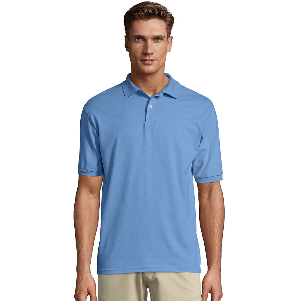 Hanes Men's Cotton-Blend Ecosmart Jersey Polo, Style 054X