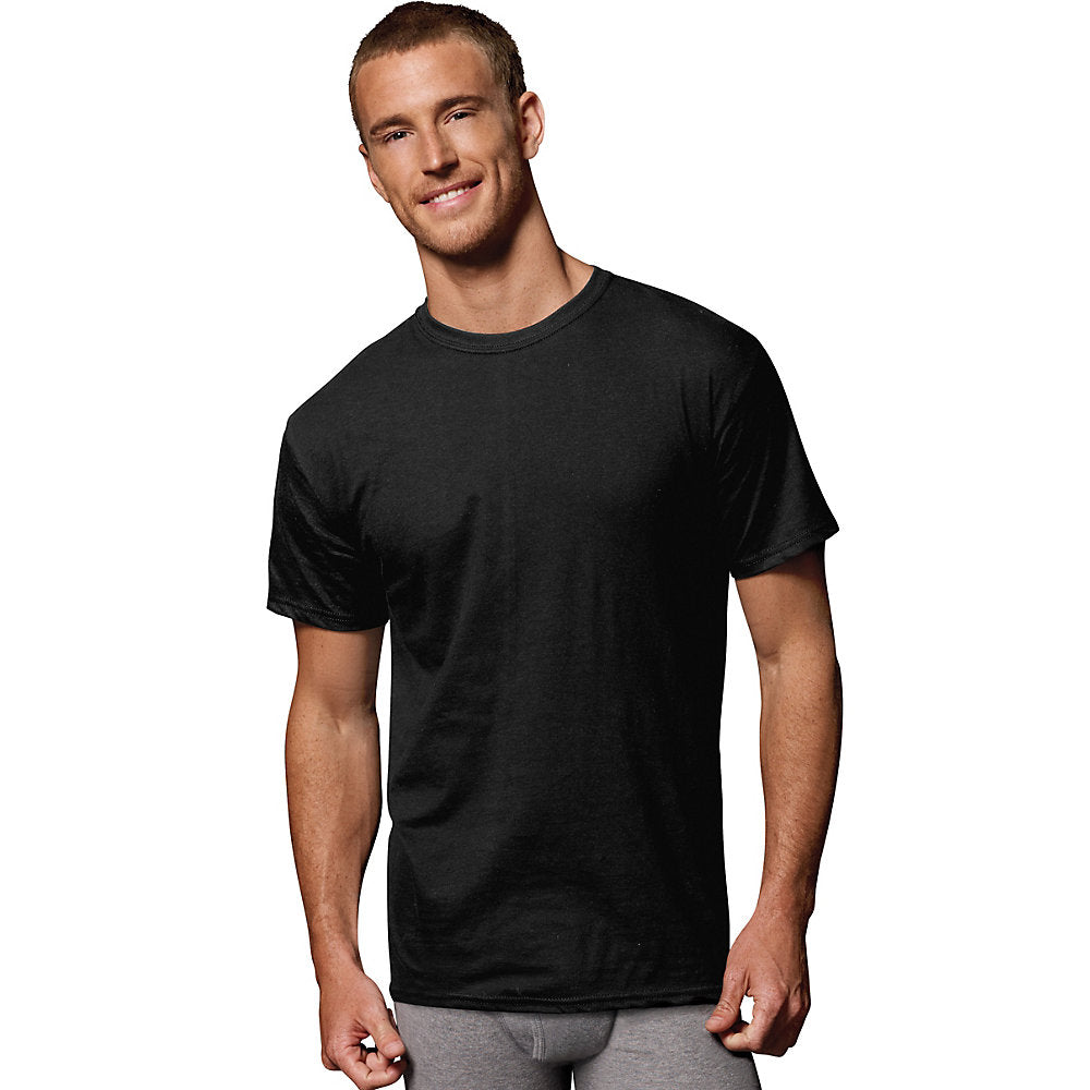 Hanes Men's FreshIQ® ComfortSoft® Dyed Black/Grey T-Shirt 2XL 4-Pack,Style 2165X4