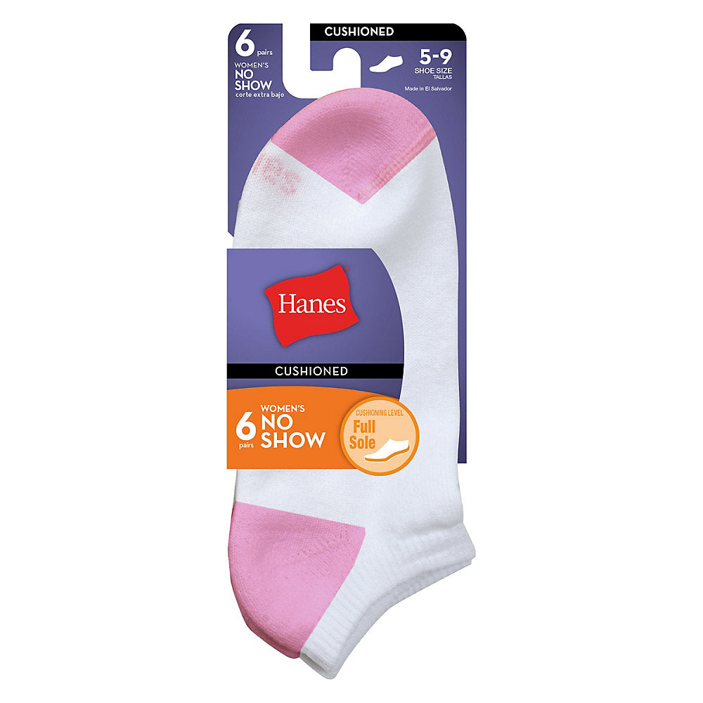 Hanes WoMen's Cool Comfort® No Show Socks 6-Pack,Style 650V6