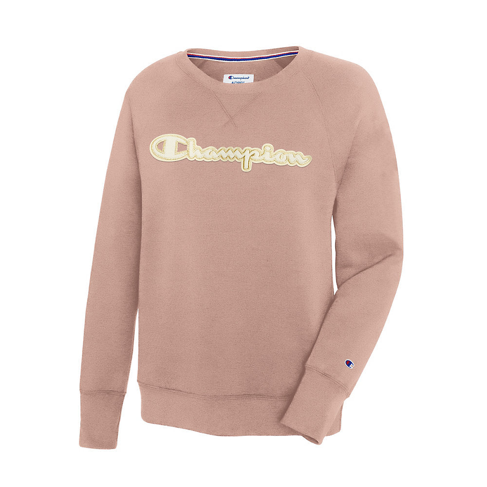 Champion Women's Powerblend® Fleece Crew, Chainstitch Logo,Style GF567 Y07970