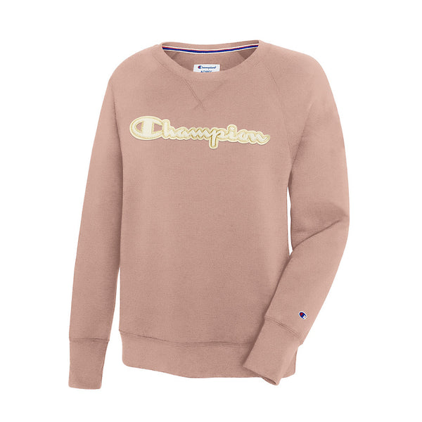Champion Women's Powerblend® Fleece Crew, Chainstitch Logo,Style GF567 Y07970