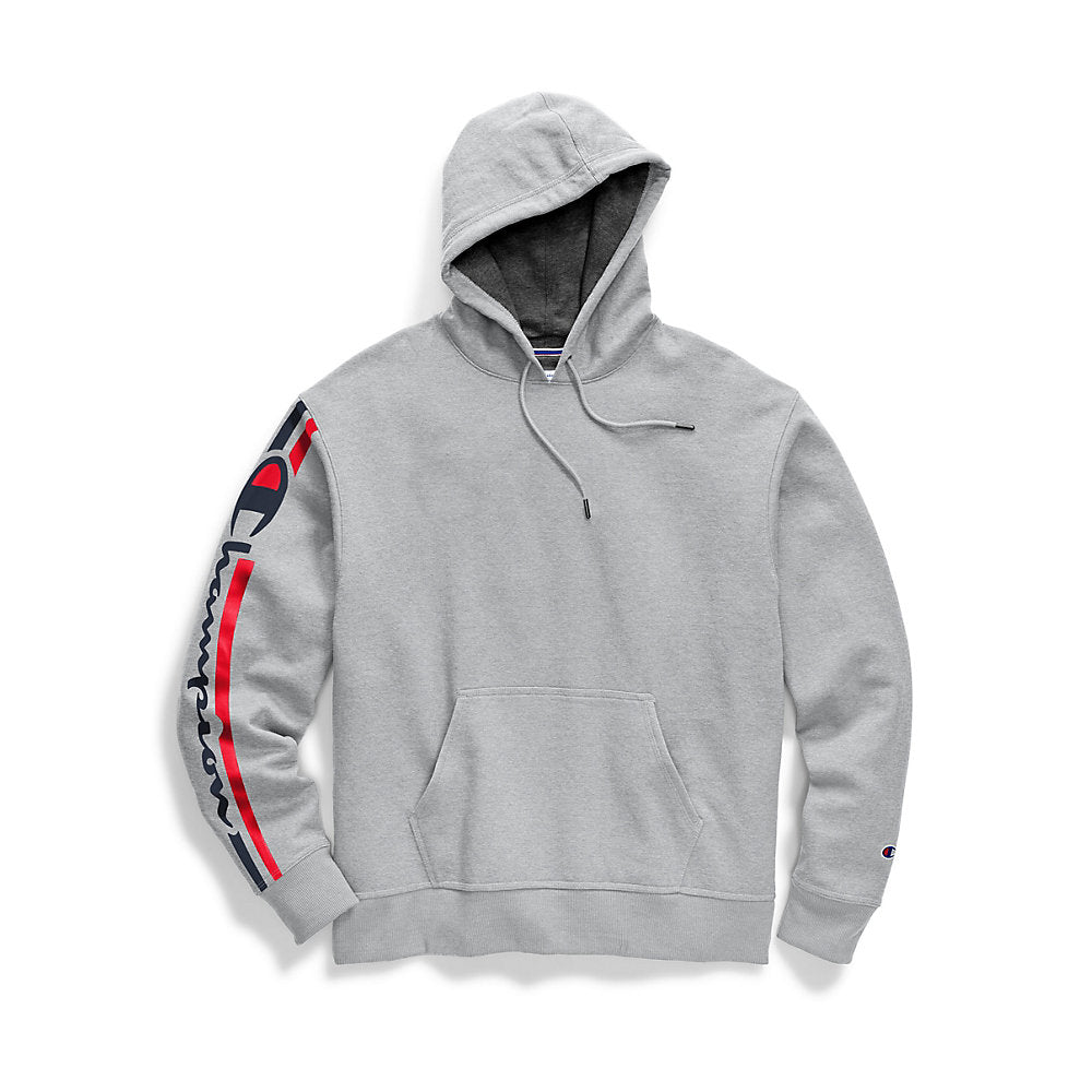 Champion Men's Powerblend® Fleece Pullover Hoodie, Vertical Logo,Style GF89H Y07975