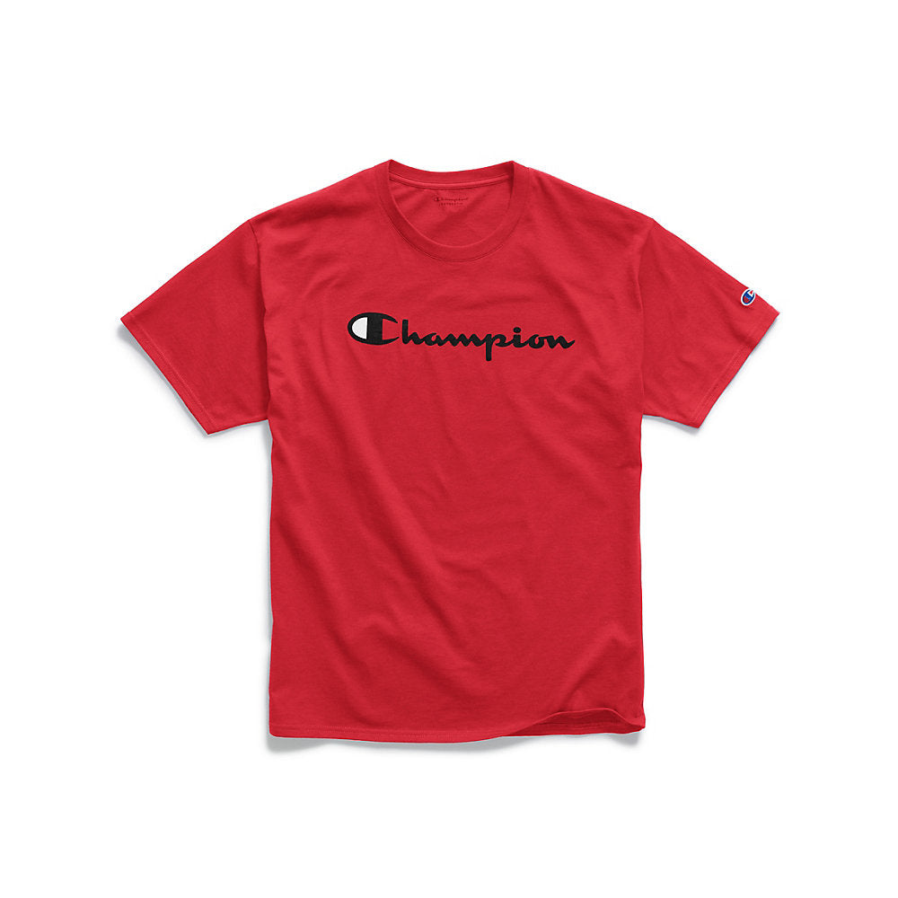 Champion Men's Graphic Jersey Tee, Script Logo,Style GT23H