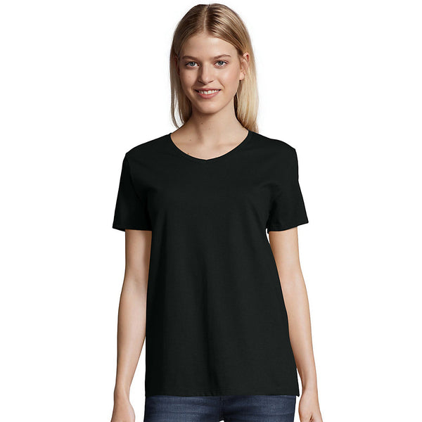 Hanes WoMen's Comfortsoft Short Sleeve V-Neck T-Shirt 2-Pack, Style O57802