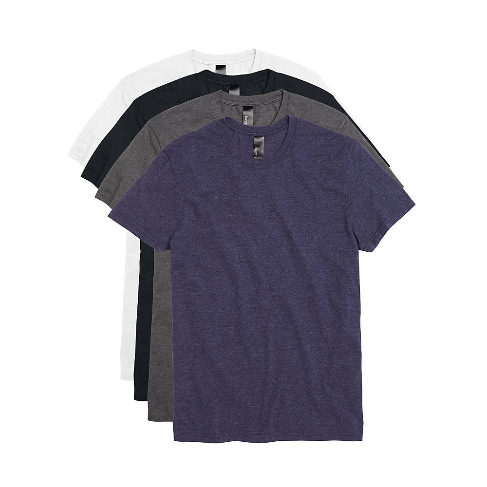 Hanes Men's Garment Washed Crewneck Short-Sleeved T-Shirt Assorted 4-Pack, Style TGT804
