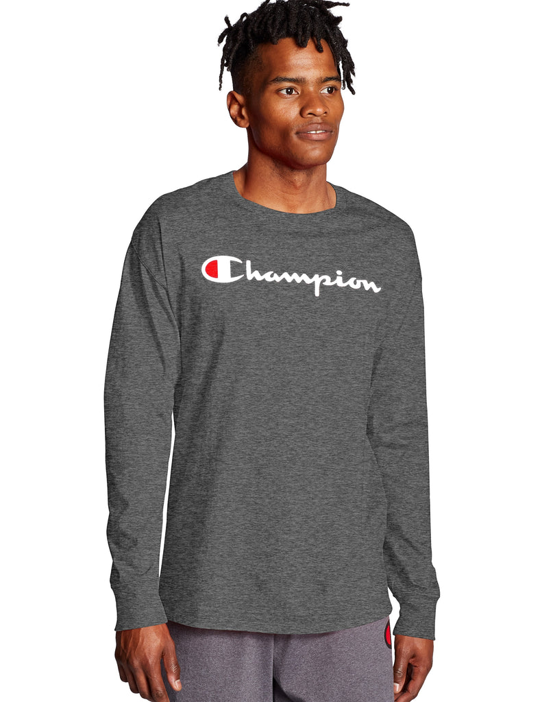 Champion Classic Jersey Long-Sleeve Tee, Script Logo
