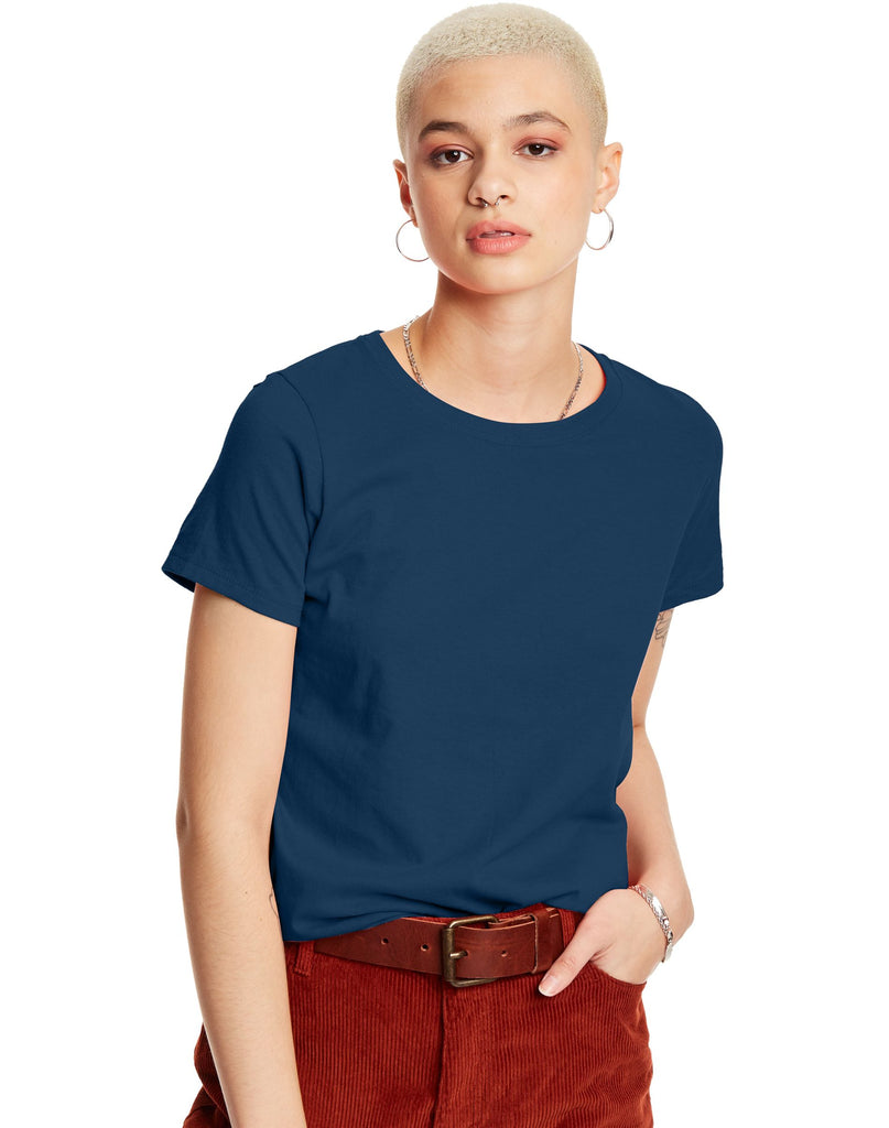 Hanes WoMen's Relaxed Fit Jersey Comfortsoft Crewneck T-Shirt, Style 5684